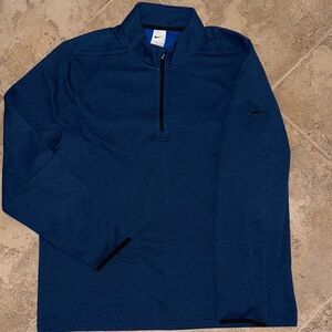 Mens Nike Deep Royal Blue Quarter-Zip Top Sweatshirt Shirt XL